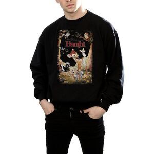 Bambi Mens Retro Poster Cotton Sweatshirt / Black